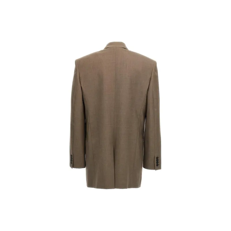 SAINT LAURENT Double Breasted Long Sleeved Blazer-1