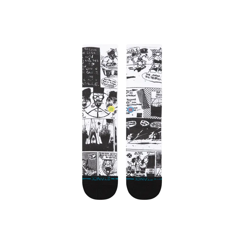 Stance x DE LA SOUL Mid Calf Socks Unisex 1 Pack Black White-1