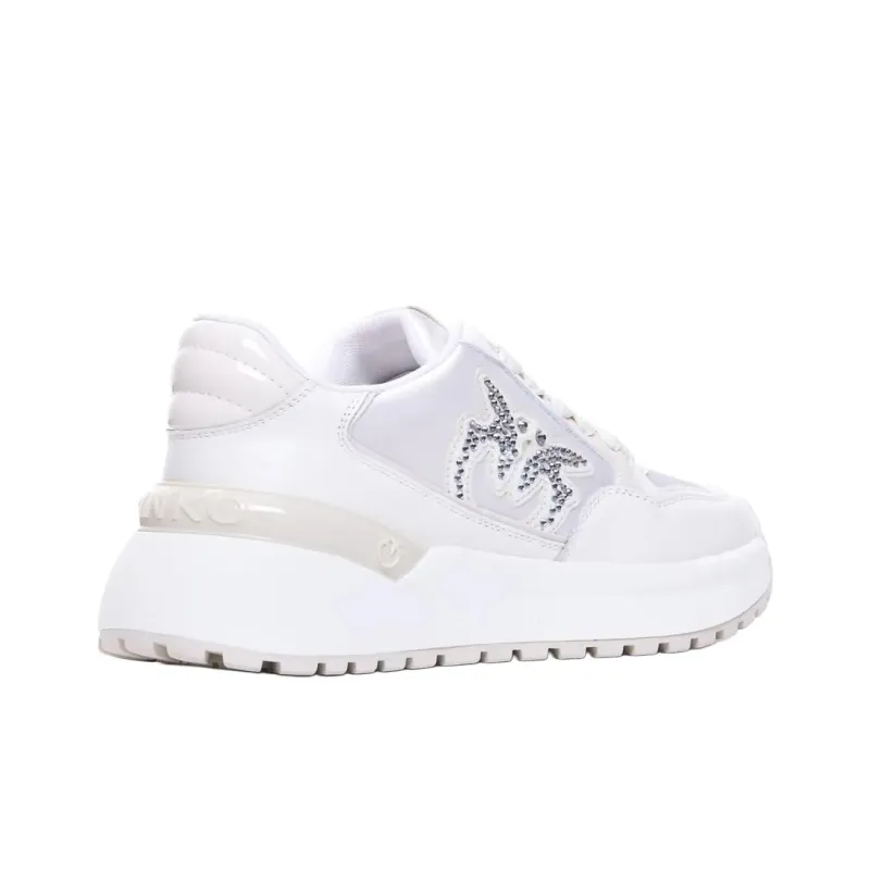 PINKO Logo Embellished Gem Sneakers Women's-3