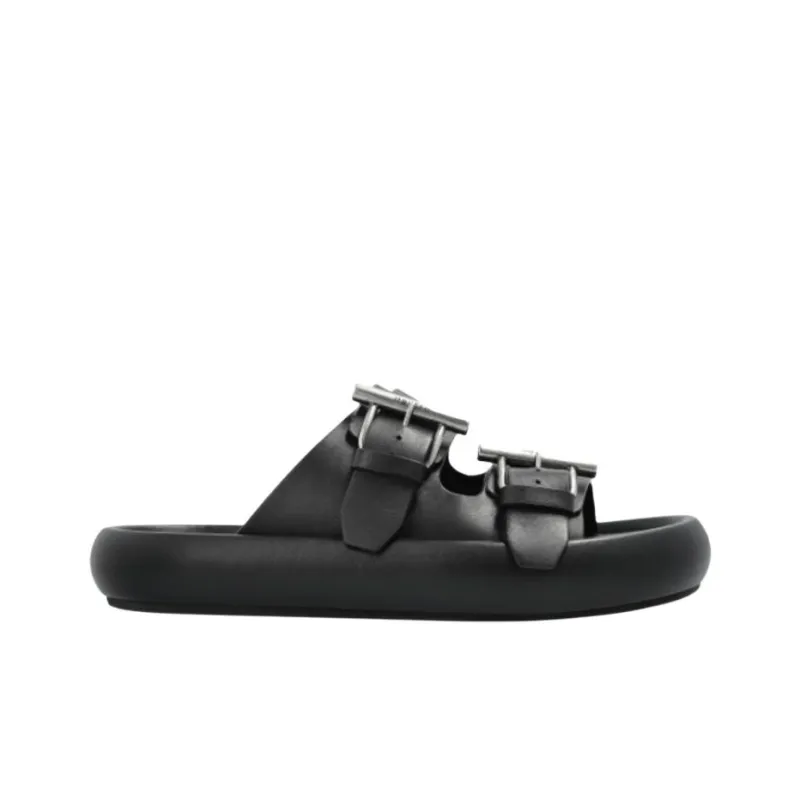 Alexander McQueen Double Buckle Slip On Slides-1