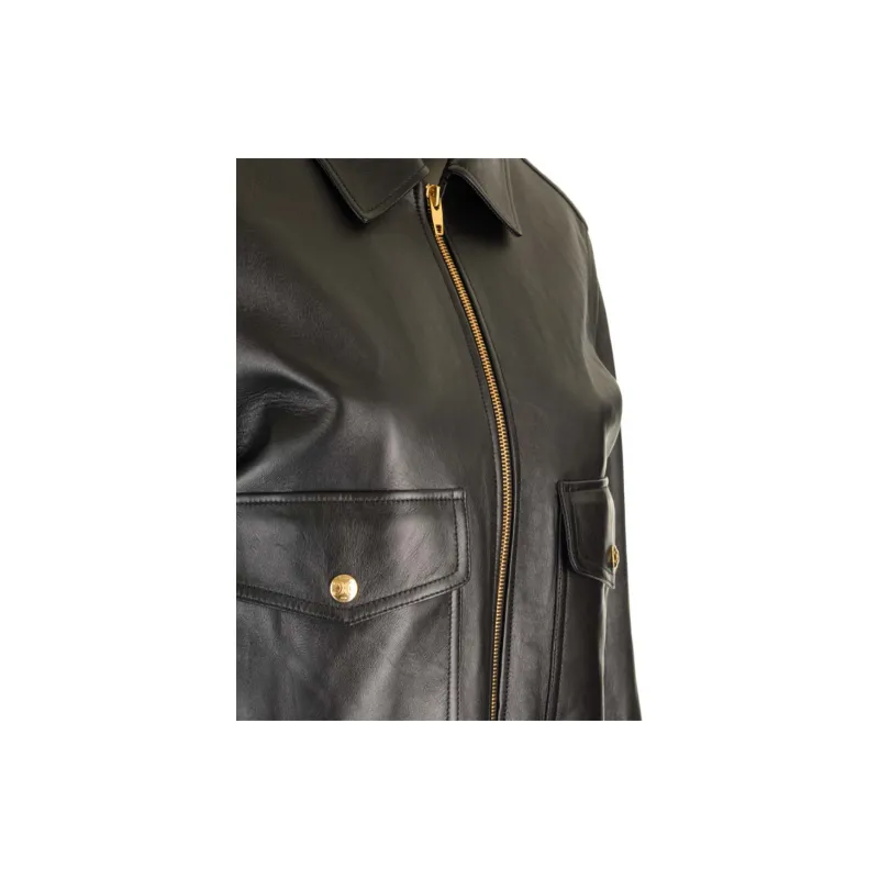 CELINE Aviator Blouson Jacket In Soft Lambskin-4