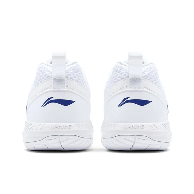 LiNing Feather Anti Slip And Wear Resistant Lightweight Low Top Badminton Shoes Unisex White Blue-4