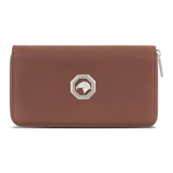 STEFANO RICCI Calfskin Wallet Women's Brown