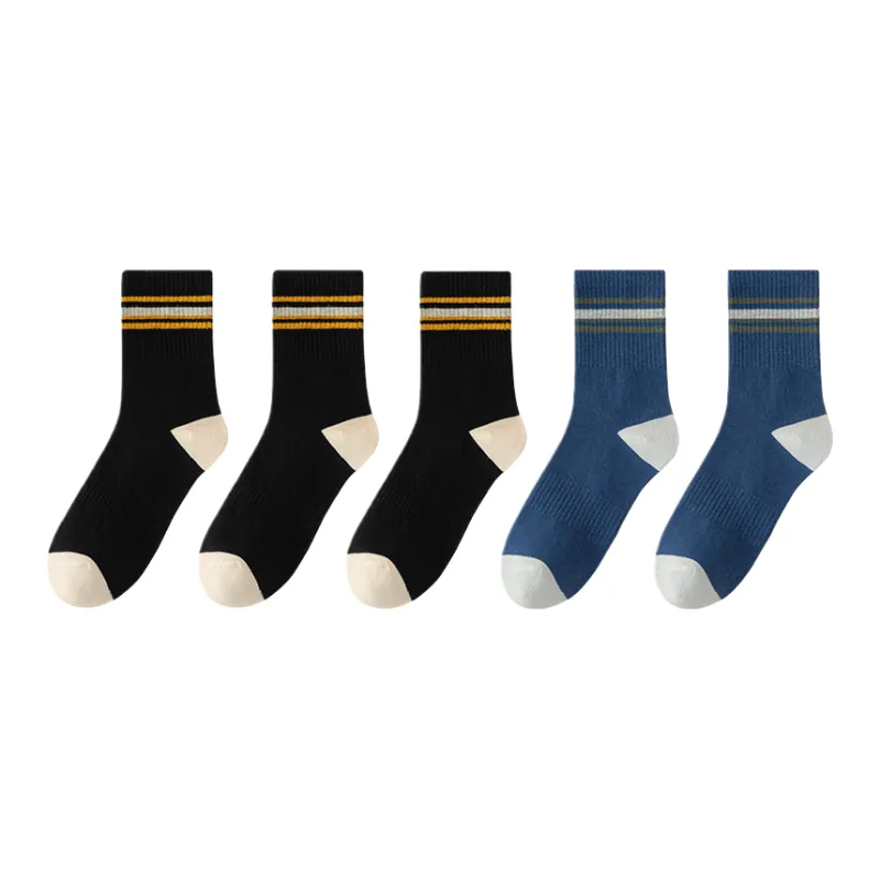 Cotton Gene Mid Calf Socks Men's 5 Pack-5
