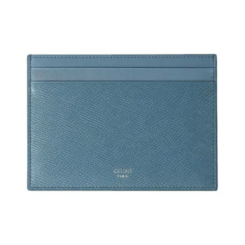 CELINE Cow Leather Card Holder Men's Blue