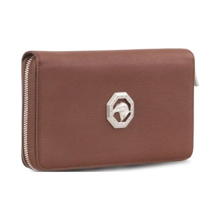 STEFANO RICCI Calfskin Wallet Women's Brown-1