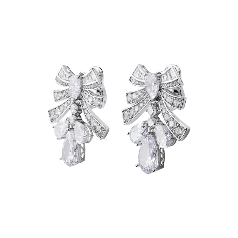 NANA JACQUELINE Brass Earrings Women's White-1