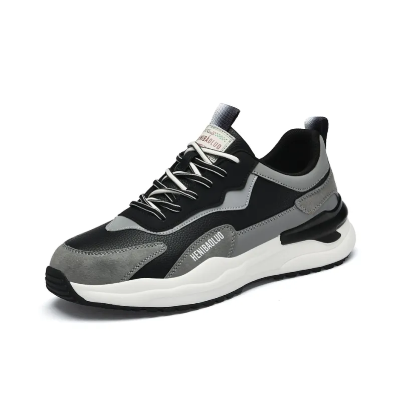 HENIBAOLUO Anti Slip Wear Resistant Low Top Casual Shoes Men's-12