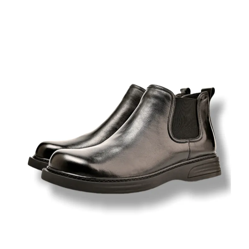 Brounvanm Short Chelsea Boots Men's Black-1