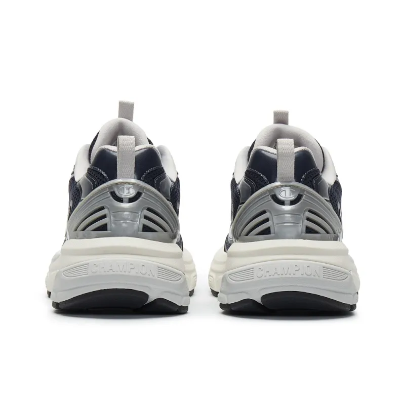 Champion Low Top Running Shoes Men's Marine Blue/Silver White-3