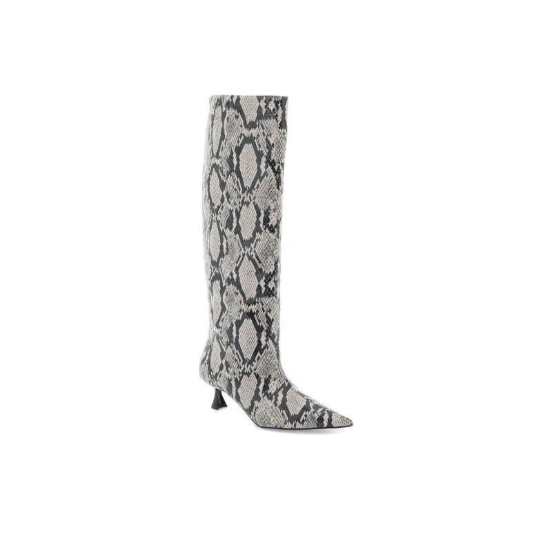 GANNI Knee high Boots 5cm Women's Gray-2
