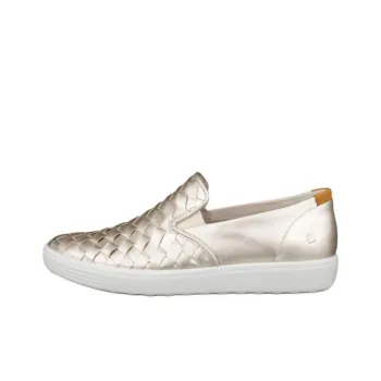 Ecco Soft 7 Casual Single Shoes Women's Gold