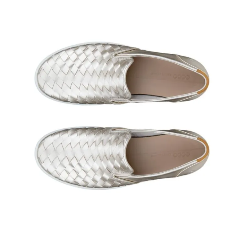 Ecco Soft 7 Casual Single Shoes Women's Gold-3