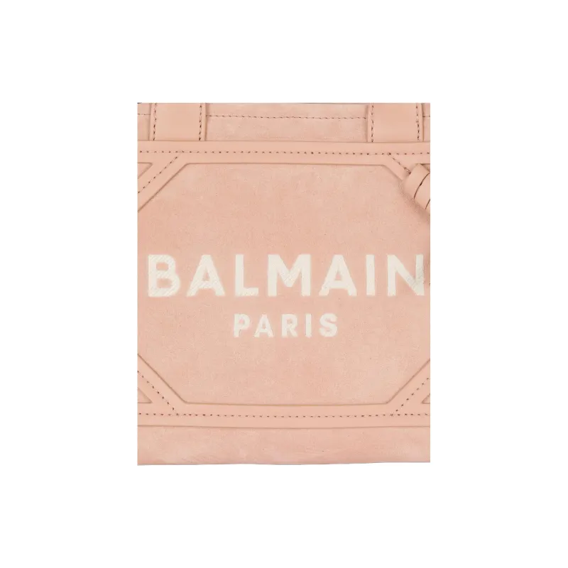 BALMAIN B ARMY Calfskin Tote Bag Shopping Bag Shoulder Bag Handbag Small Size Women's Light Brown-5