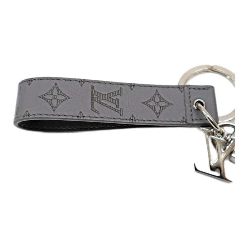 LOUIS VUITTON Aluminum Keychains Men's Gray Silver-5