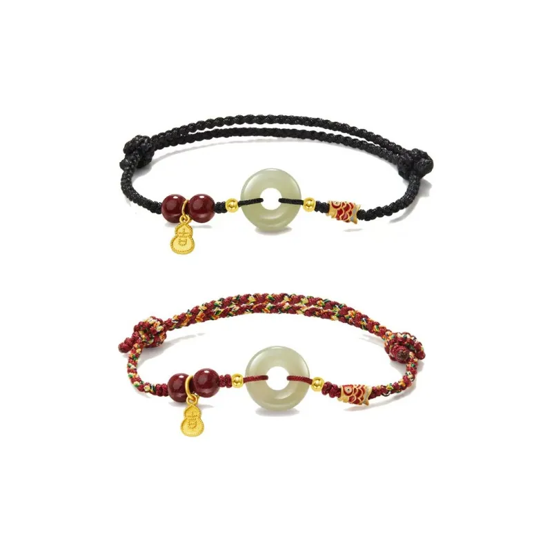 AGOVSKI Hetian Jade Bracelets Pale Greenish White Jade Unisex-8