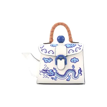 Delvau Cow Leather Shoulder Bag With Bag Clip Handbag Regular Women's White