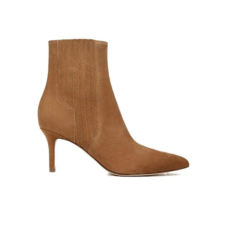 VERONICA BEARD Ankle Boots 6.9cm Women's Brown-1