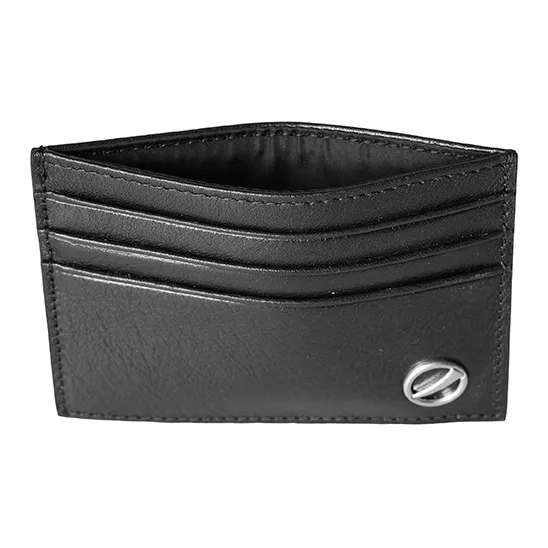SUPERMERCY One Stroke Series The First Layer Of Calfskin Card Holder Mini Unisex Black/Purple Glaze-7