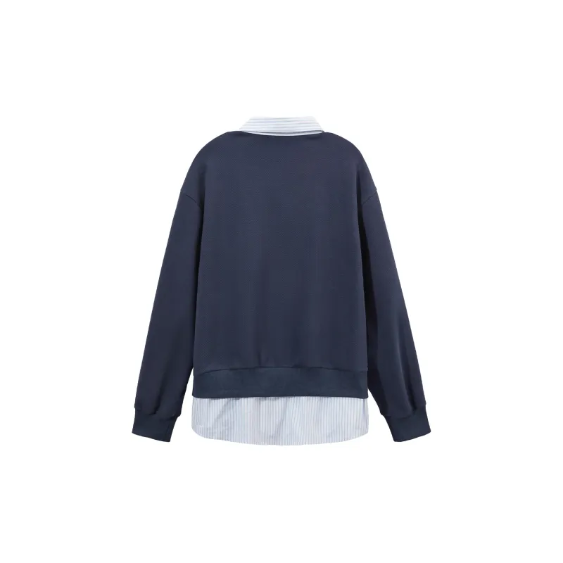 Hotwind Sweatshirt Women's Navy Blue Green-1
