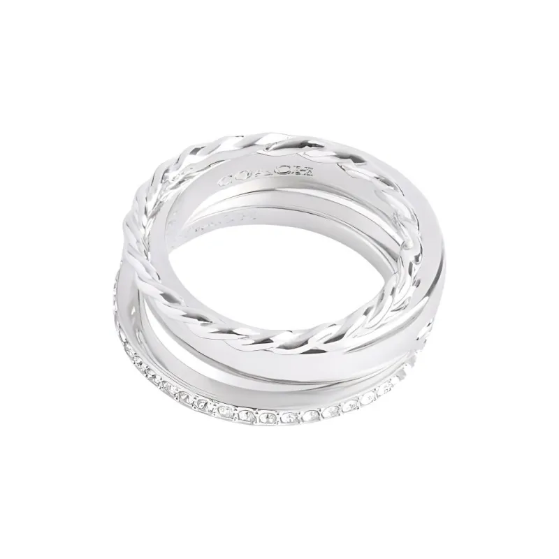 COACH Glass Rings Women's Silver-0