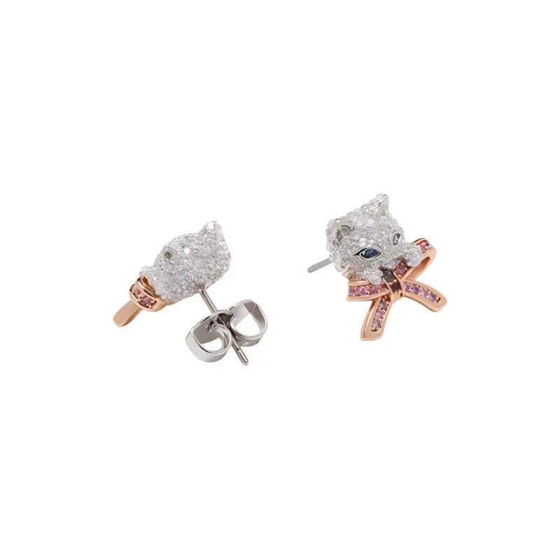 Kate Spade Copper Stud Earrings Women's Silver-1