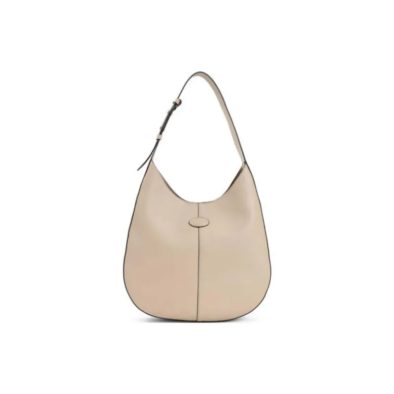 TOD'S DI Calfskin Handbag Shoulder Bag Small Size Women's Beige-0