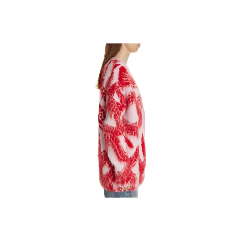 Givenchy Easy Fit V Neck Cardigan 'Old Pink'-4