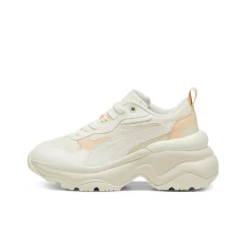 PUMA Cilia Wedge Wear resistant And Lightweight Low Top Casual Shoes Women's Beige