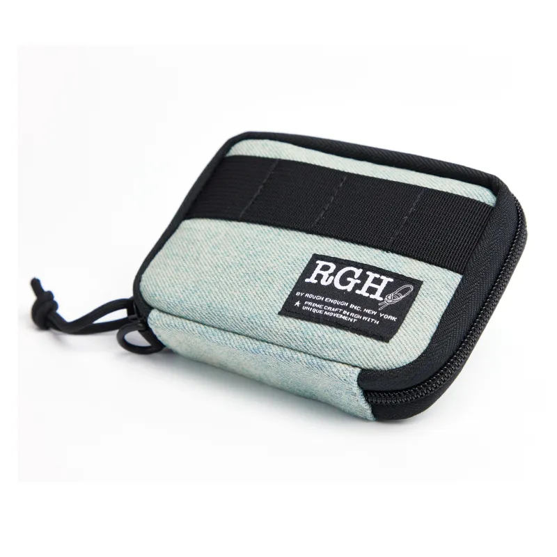 Rough Enough Denim Card Holder Unisex Denim Blue-0