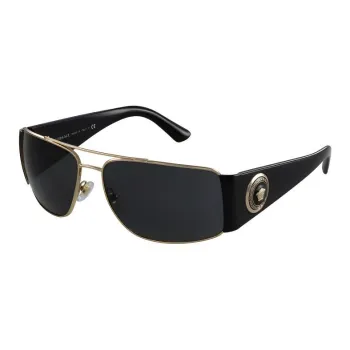 VERSACE Metal Aviator Sunglasses Men's Black
