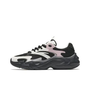 Anta Travel Style Cushioning Anti-Slip And Wear-Resistant Low-Top Casual Shoes Women's Black White Pink