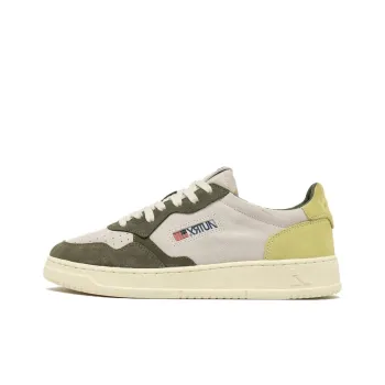 AUTRY BASKETS MEDALIST Wear Resistant Low Top Skateboard Shoes Men's Gray Green Yellow