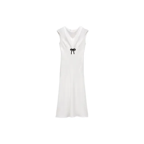 PRADA FW24 Sleeveless Dress Women's White