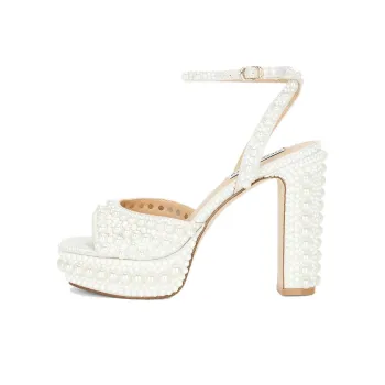 STEVE MADDEN ASSURED Strap Sandals 11.5cm Women's White