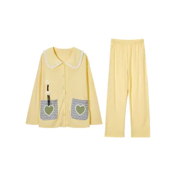 DAERLI Pajama Set Women's Yellow