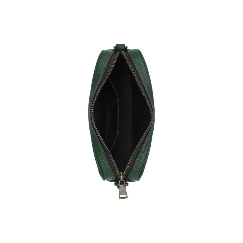 COACH Leather With Calfskin Shoulder Bag, Crossbody Bag Small Size Women's Hunter Green-2