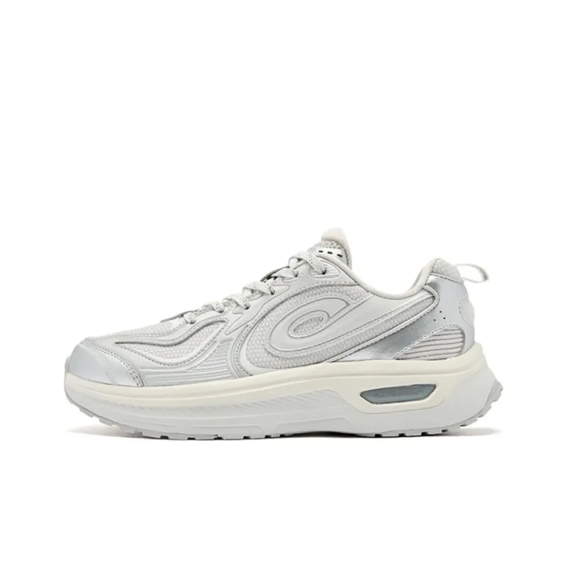 QIAODAN Cushioning Rebound Low Top Q LITESPEED Technology Sprint Running Shoes Women's Light Gray-0