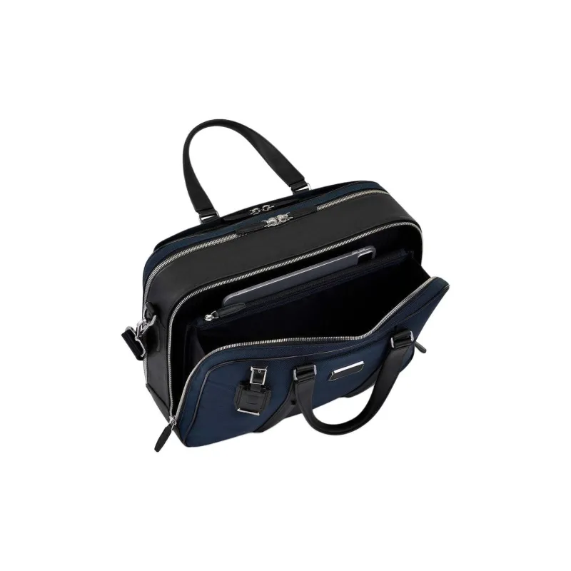 TUMI Nylon Briefcase One Shoulder Crossbody Portable Laptop Bag Unisex Marine Blue-1