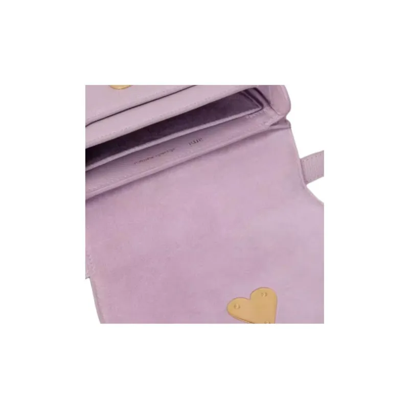 AMIPARIS Cow Leather Portable Crossbody Bag, Shoulder Bag Mini Women's Purple-3