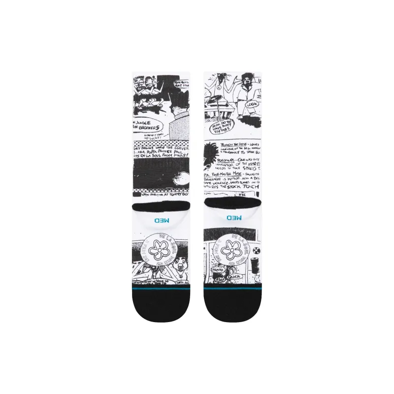 Stance x DE LA SOUL Mid Calf Socks Unisex 1 Pack Black White-2