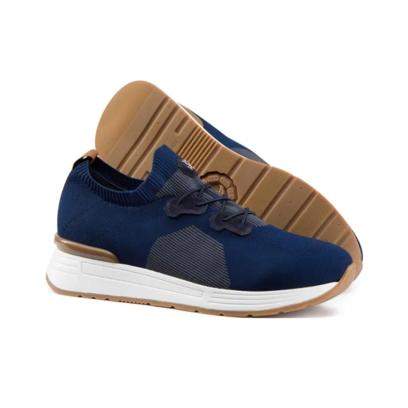 STEFANO RICCI Low-Top Casual Shoes Men's Blue Gray-4