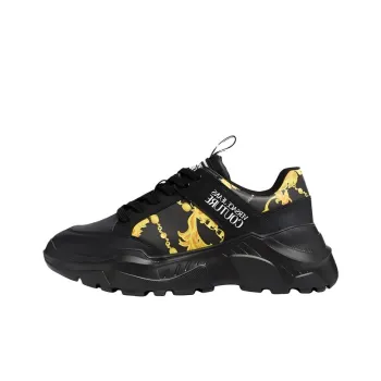 VERSACE JEANS COUTURE Chain Couture Low Top Casual Shoes Men's Black