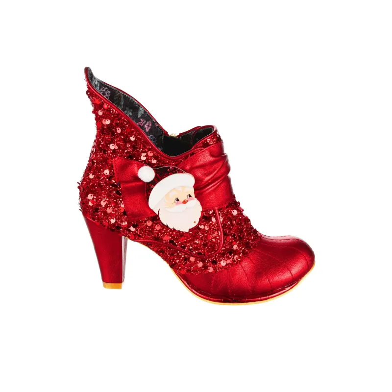 IRREGULAR CHOICE Fancy Claus Ankle Boots 9.5cm Women's Red-1