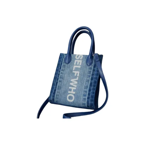 Self Who Cotton Crossbody Handbag Women's Denim Blue