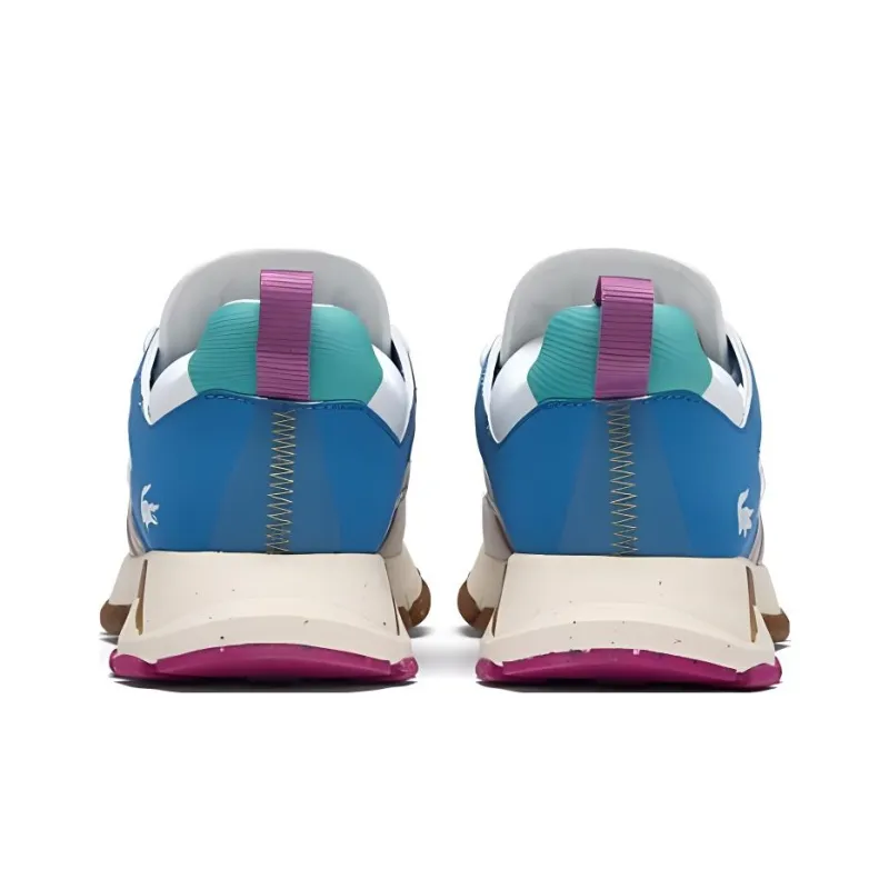 LACOSTE L003 Collection Anti Slip Wear Resistant Low Top Casual Shoes Women's White Blue Red-3