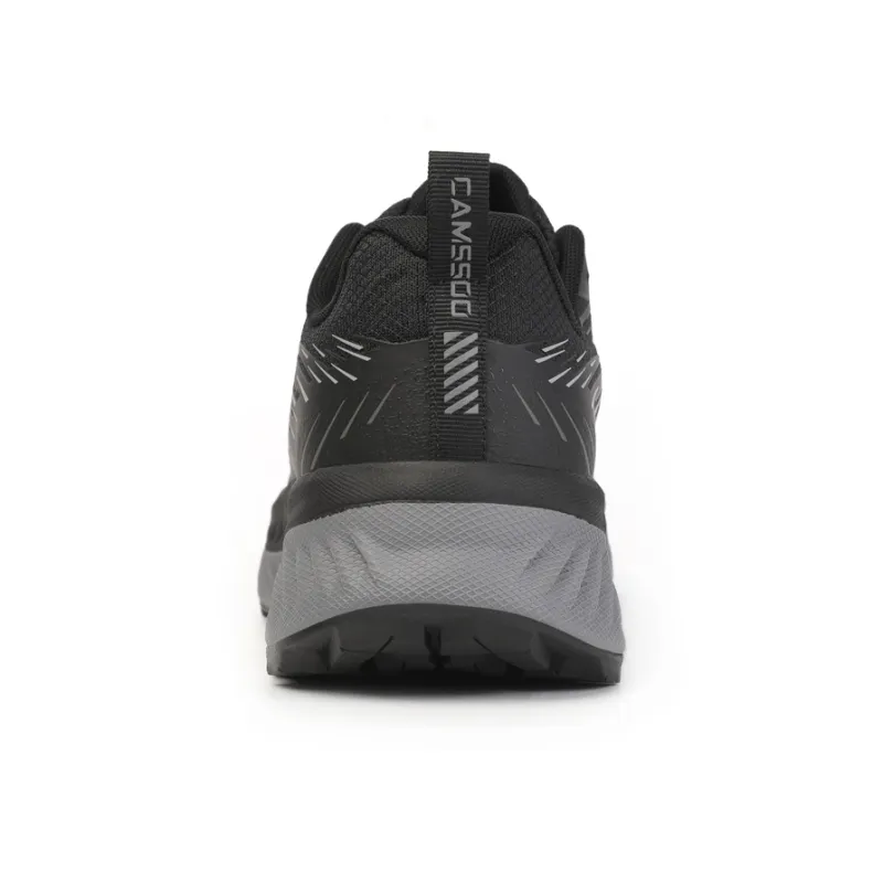 Camssoo Cushioned Slip Resistant Breathable Low Top Trekking Shoes Men's Black Khaki-3