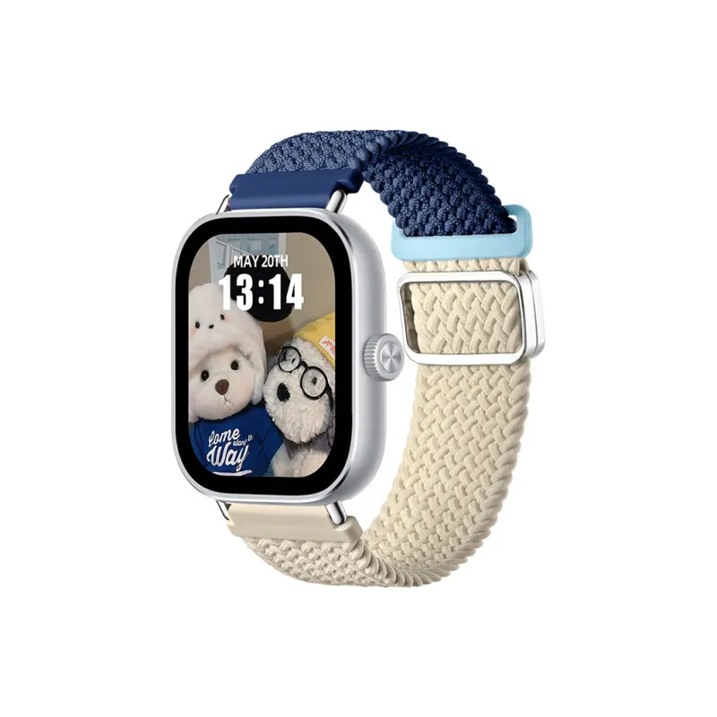 Senior's House Red Beige Compatibility Watch Band 22mm Fabric Material-16
