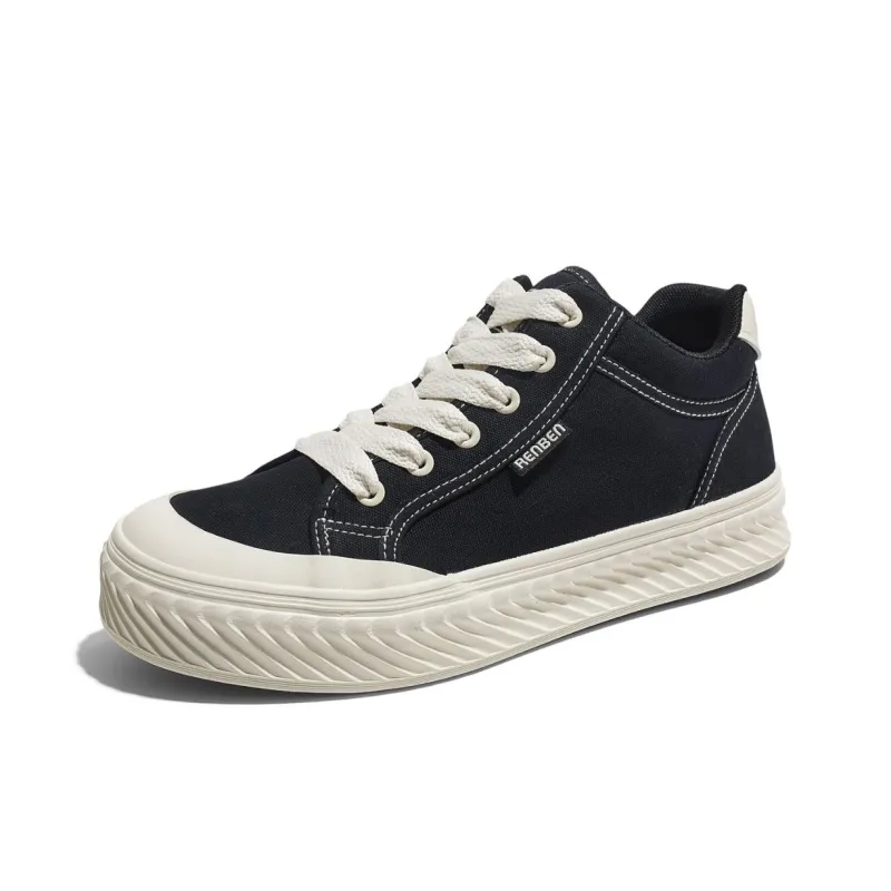 RENBEN Thermal Slip Resistant And Abrasion Resistant Low Top Skateboard Shoes Men's-1
