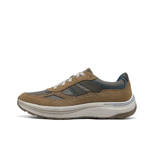 Skechers SKECHERS MENS USA Anti Slip And Wear Resistant Rebound Low Top Running Shoes Men's Brown